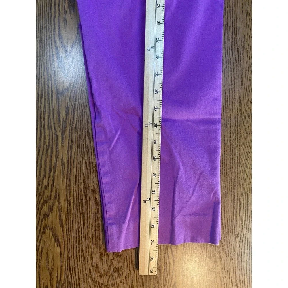 Worthington Womens Purple Pants Size 14 Cotton Career Office Mothers Day Church